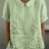 Lily | Blumenstickerei-Shirt