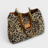 Olivia - Leopard Canvas Tasche