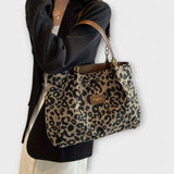 Olivia - Leopard Canvas Tasche