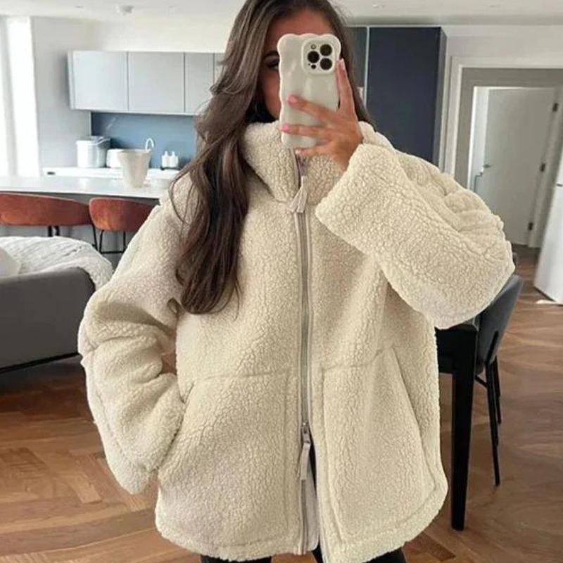 Penelope - Gemütliche Teddy-Pufferjacke
