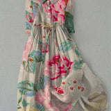 Livia - Elegantes Blumenkleid mit kurzen Ärmeln