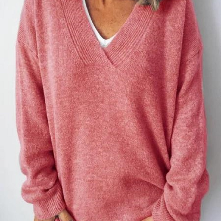 Monika - V-Ausschnitt Cashmere Pullover