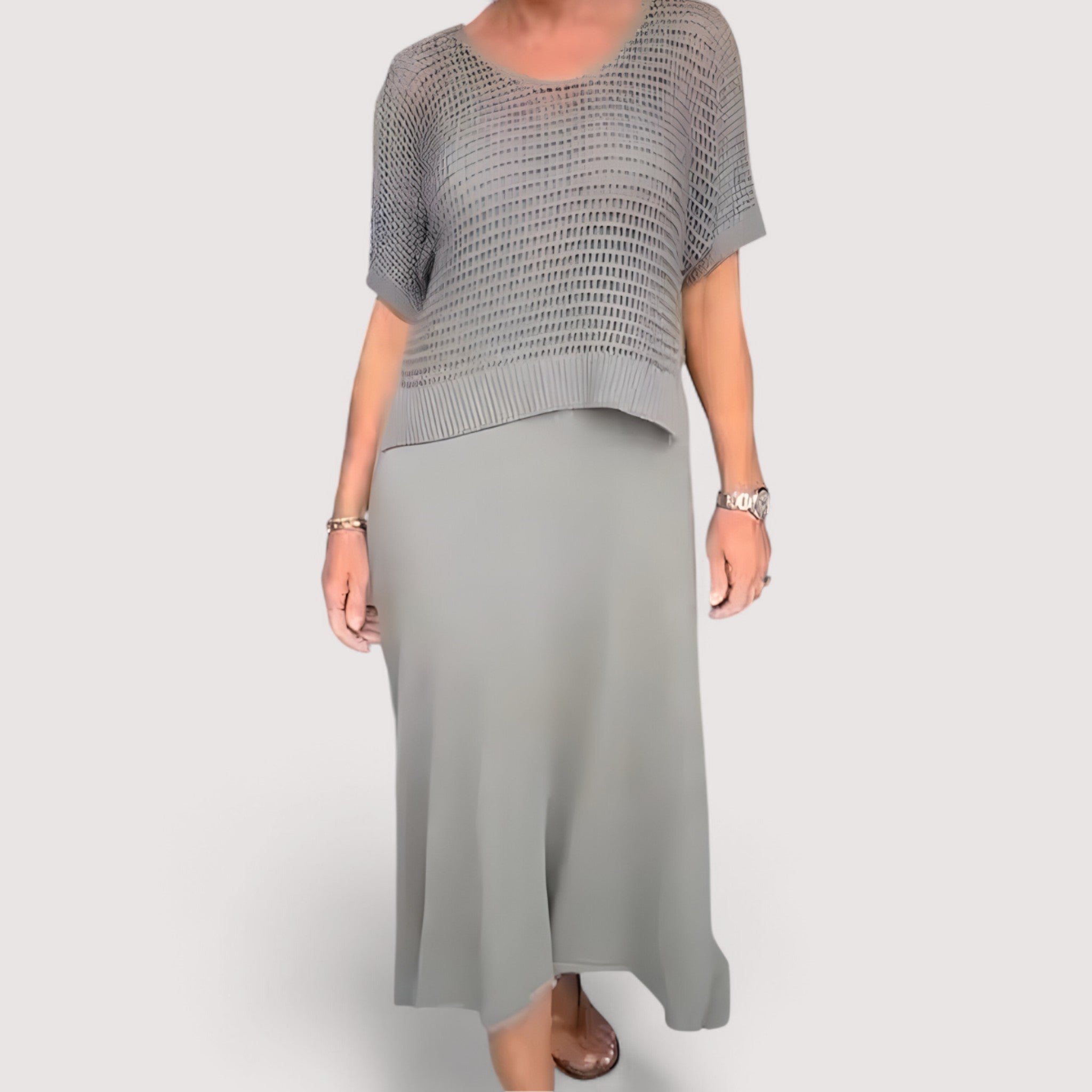 Claudia™ | Sommerkleid mit gestricktem Oberteil