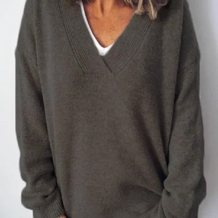 Monika - V-Ausschnitt Cashmere Pullover
