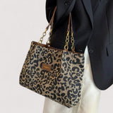 Bernoír™ | Leopard Print Canvas Tote Bag