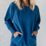 VIOLA - Gerippter Pullover mit Taschen