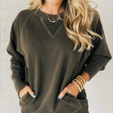 VIOLA - Gerippter Pullover mit Taschen
