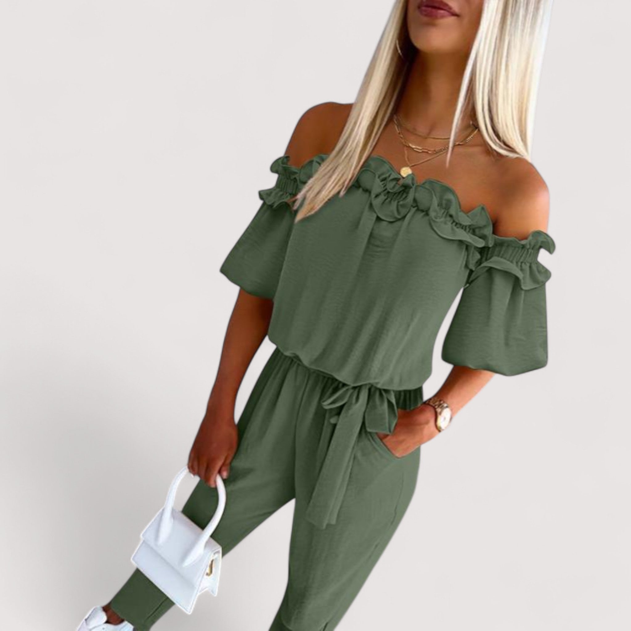Senta™ | Jumpsuit mit Taillengürtel