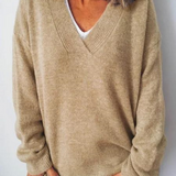 Monika - V-Ausschnitt Cashmere Pullover