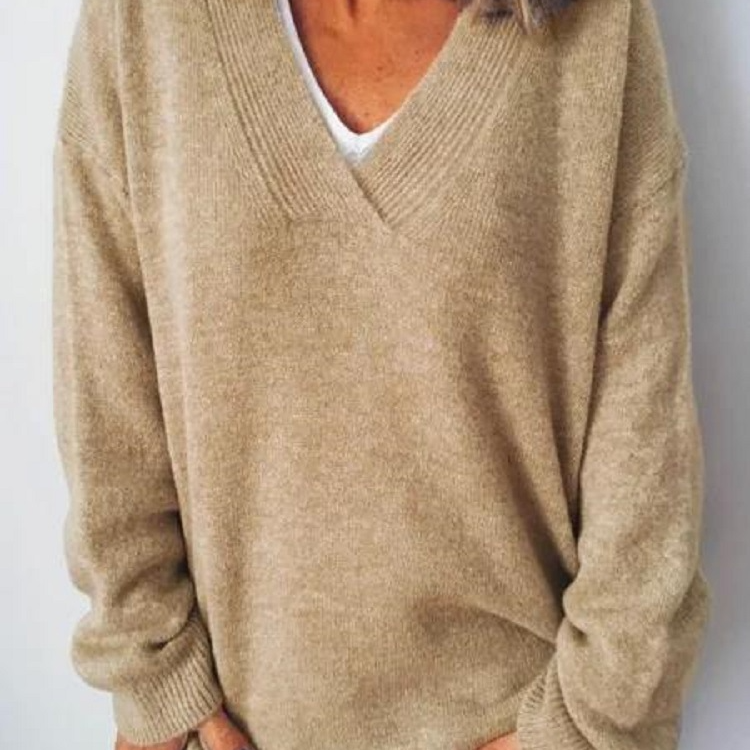 Monika - V-Ausschnitt Cashmere Pullover