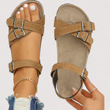 "Inka™ | Kork-Kreuzriemen-Sandalen" can be rewritten as "Inka™ | Kork-Sandalen mit Kreuzriemen".