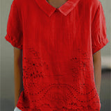 Lily | Blumenstickerei-Shirt