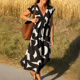 Valérie | Fließendes Kleid mit V-Ausschnitt