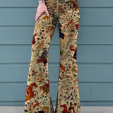 Farielle | Vintage Print Schlaghosen