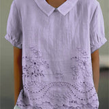 Lily | Blumenstickerei-Shirt