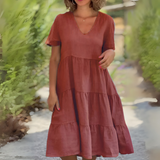 Luce | Fließendes Kleid mit V-Ausschnitt