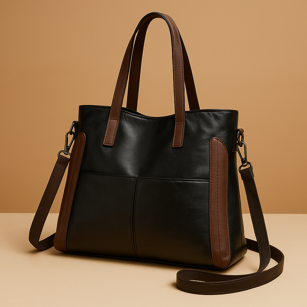 Noora™ | Klassische vegane Lederhandtasche