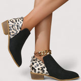 Fabienne™ | Leo-Chic Ankle Boots