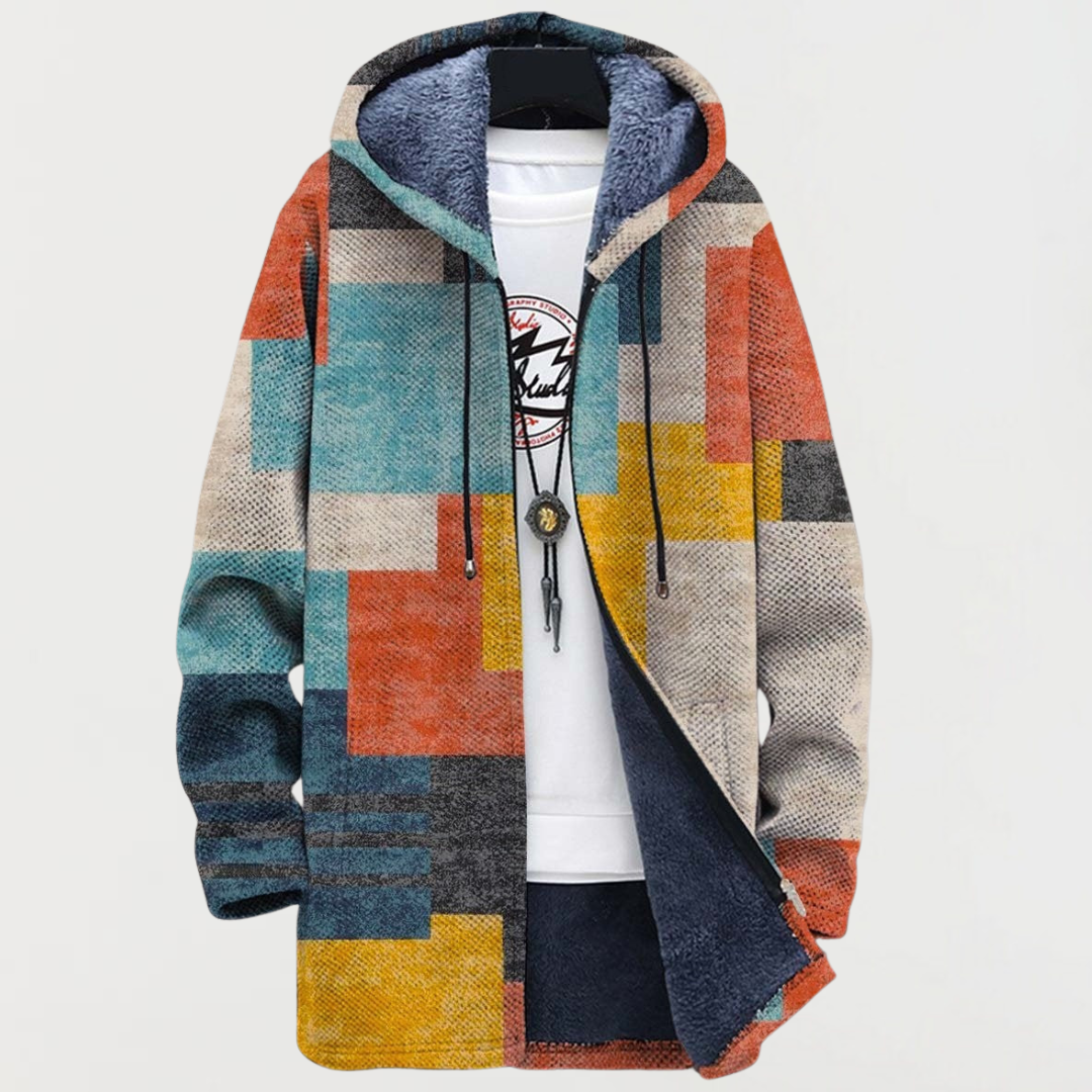 Cleo | Geometrischer Farbblock Hoodie
