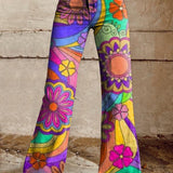 Fiorenza | Psychedelische Blumen Schlaghosen