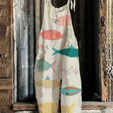 Vintage-Jumpsuit Mehrfarbig - Müheloser Stil und Bequeme Passform