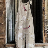 Vintage Floral Jumpsuit - Eleganter Stil und Komfort für Frauen