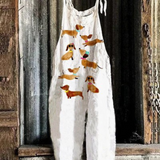 Vintage Floral Jumpsuit - Eleganter Komfort für Frauen, Perfekt für Jeden Anlass