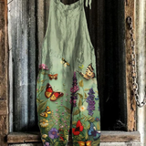 Damen Blumenoverall mit Schmetterlingen - Komfort und Eleganz