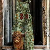 Vintage-Jumpsuit mit Blumenstickerei - Stil und Komfort mühelos für Frauen