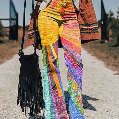 Fayora | Strahlende Patchwork-Flaggenhose