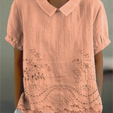 Lily | Blumenstickerei-Shirt