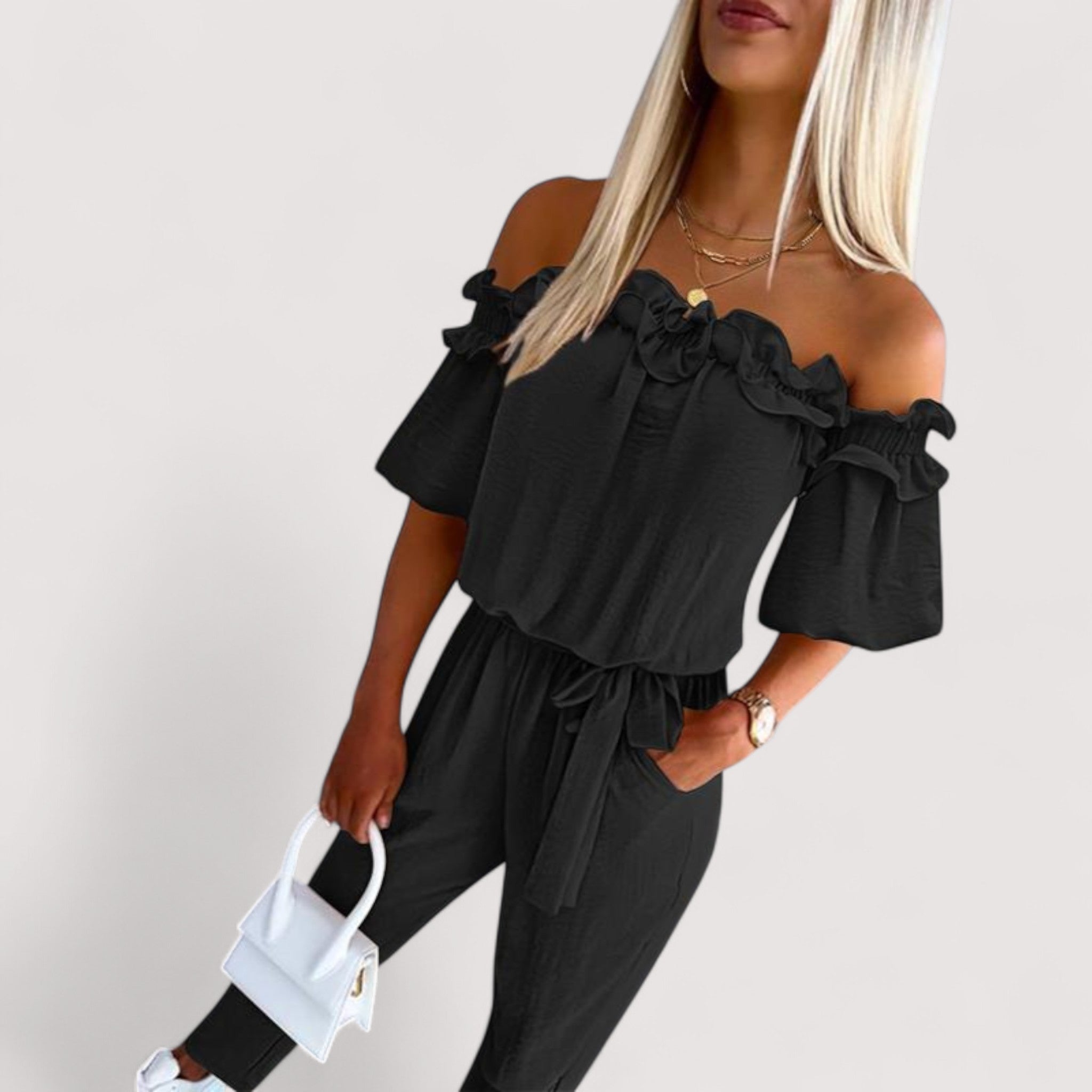 Senta™ | Jumpsuit mit Taillengürtel