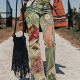 Fresalya | Erdtöne Patchwork Schlaghosen